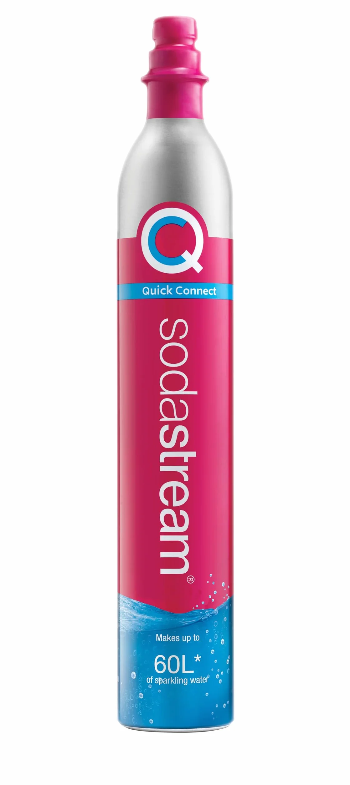 SodaStream Cylinder z Gazem Co2, 60l CQC, Różowy, 3011084