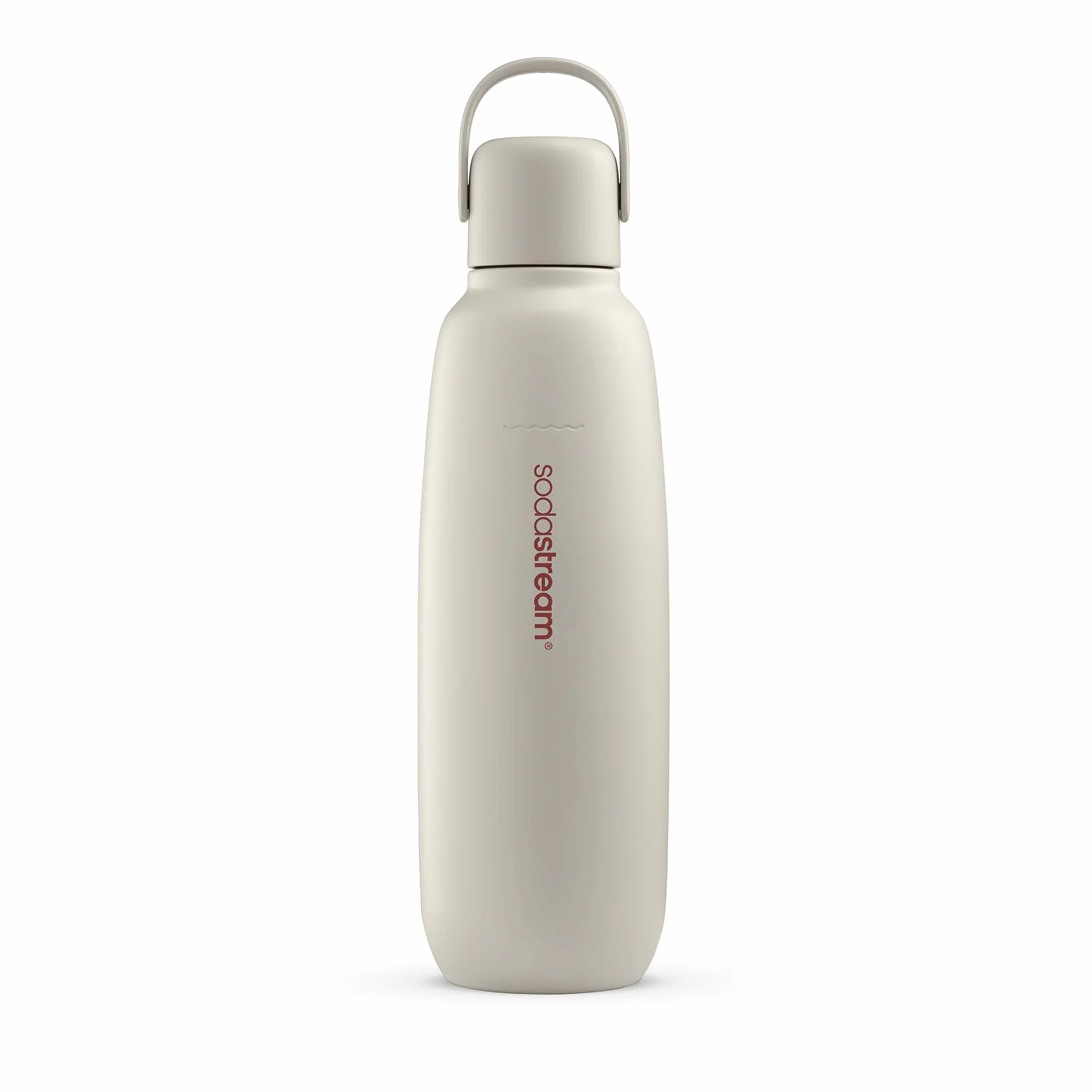 SodaStream Fizz&go Cool 0,9 l metalowa butelka piaskowa, nadaje się do mycia w zmywarce, kompatybilna z Duo, E-Duo, Terra itp., utrzymuje ciepło i zimno do 12 godzin, nie zawiera BPA, 1 sztuka
