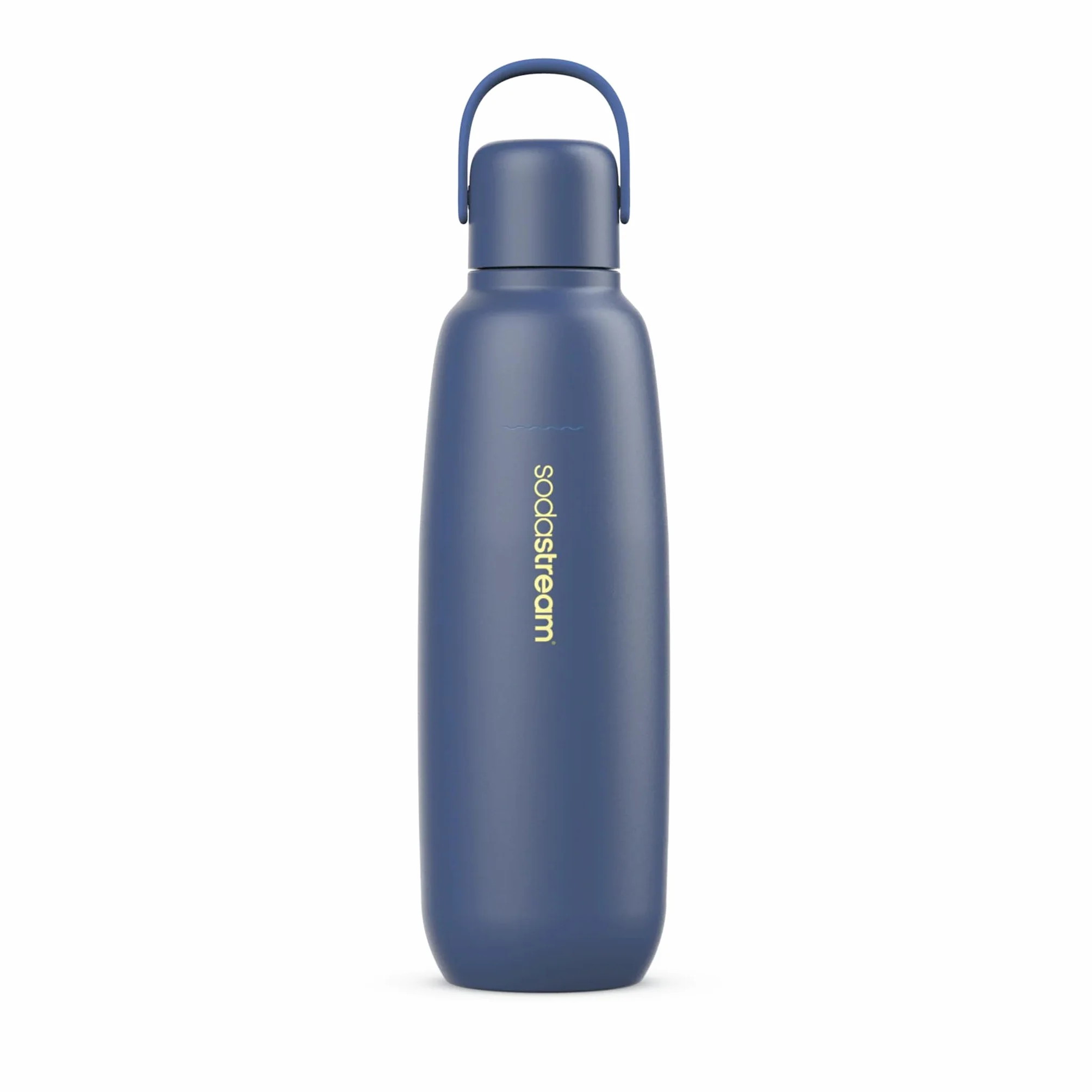Sodastream Fizz&go Cool butelka ze stali nierdzewnej 0,9 l, kompatybilna z DUO, E-DUO, TERRA, ENSO, ART, GAIA, z podwójnymi ściankami, izolowana, utrzymuje ciepło i zimno do 12 h, kolor: Storm Blue, 1