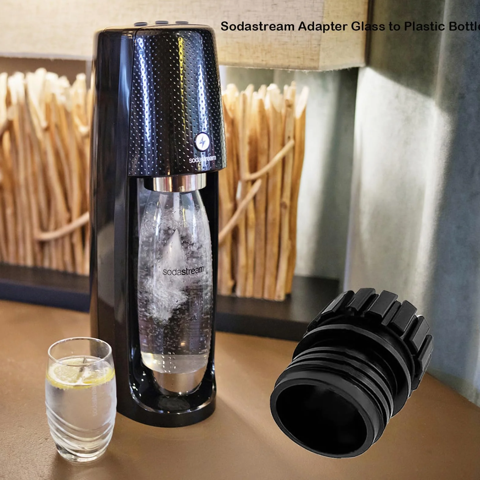Adapter, szybkozłączka kryształowa, szklany adapter, adapter do butelek z napojami gazowanymi do wody terra 0,7 l i szybkozłączką
